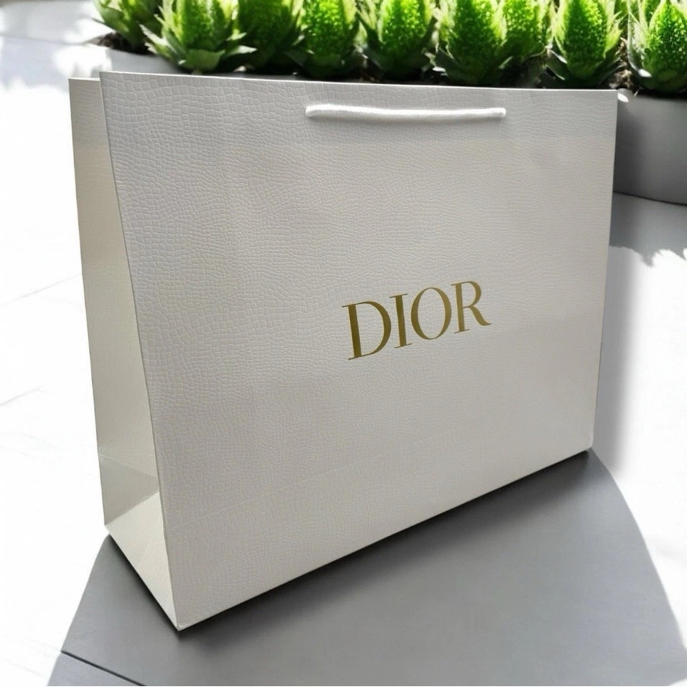 NWOT Dior White shopping with Gold Accents